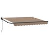 vidaXL Vlečna tenda Taupe 3,5 x 2 m Poliester in kovina