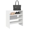 vidaXL Regal za čevlje 2 kosa zložljiva bel 60x30x30,5 cm