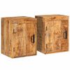 vidaXL Nočna omarica 2 kos Rjava 35 x 33 x 48 cm Masiven les manga