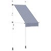 vidaXL Ročno zložljiva tenda 100 cm modre in bele črte