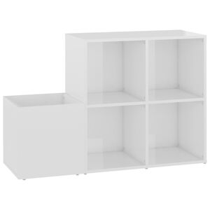 vidaXL Omara za čevlje visok sijaj bela 105x35,5x70 cm iverna plo&scaron;ča