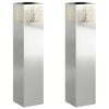 vidaXL Solarno LED svetilo za pot 2 kos Toplo bela 18 x 18 x 80 cm
