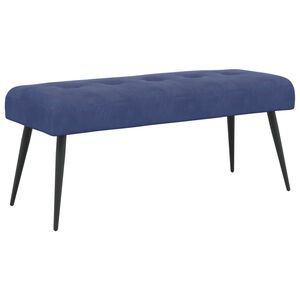 vidaXL Klop s gumbnim oblazinjenjem Policijska modra 110 x 40 x 46 cm