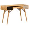 vidaXL Pisalna miza Rjava 110 x 55 x 76 cm Masiven les manga