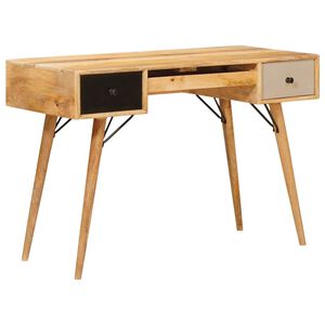 vidaXL Pisalna miza Rjava 110 x 55 x 76 cm Masiven les manga