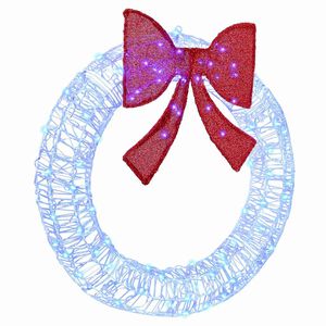 vidaXL Venec med 80 LED Modra 92 x 9.5 x 92 cm Akril