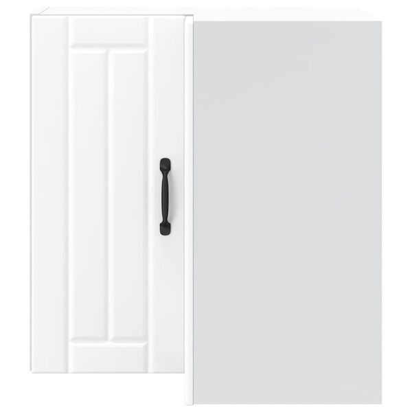 vidaXL Kuhinjska stenska kotna omarica Lucca bela inženirski les