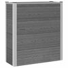 vidaXL Vrtna visoka greda Siva 75 x 30 x 22 cm WPC in aluminij