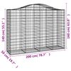 vidaXL Obokane gabion košare 12kosi 200x50x140/160 cm pocinkano železo