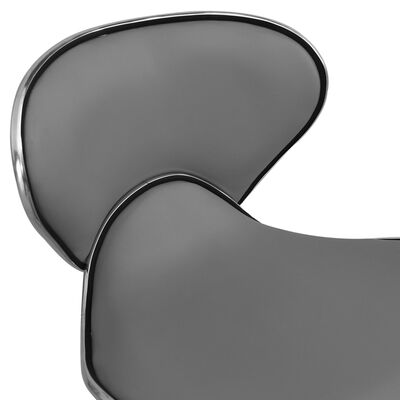 vidaXL Salonski stolček sivo umetno usnje