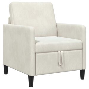 vidaXL Sofa s shrambo Krem 72 x 78 x 87 cm Poliester