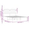 vidaXL Kovinski posteljni okvir z vzglavjem bel 150x200 cm