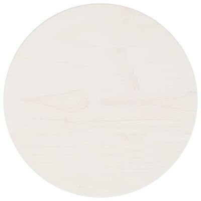 vidaXL Mizna plošča bela Ø30x2,5 cm trdna borovina