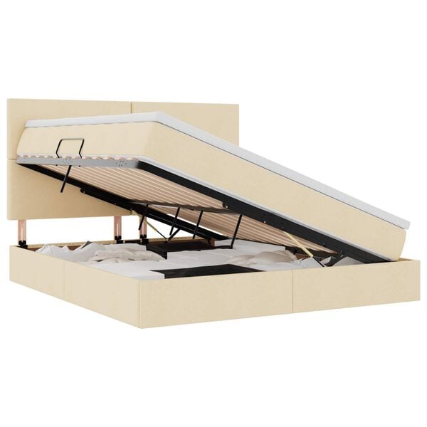 vidaXL Postelja z dodatnim prostorom za shranjevanje in vzmetnico
