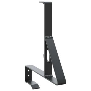 vidaXL Podpora za snežno pregrado Črna 29,5 x 3 x 34,5 cm Jeklo