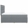 vidaXL Box spring posteljni z vzmetnico svetlo siv 140x190 cm blago