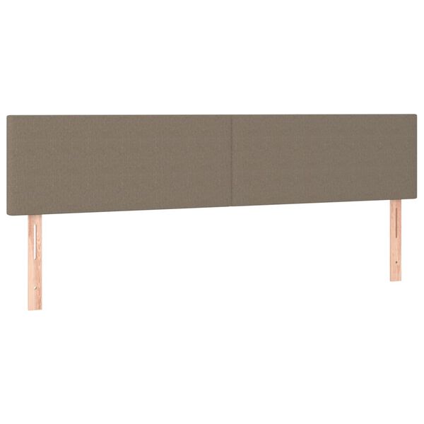 vidaXL Posteljno vzglavje 2 kosa taupe 80x5x78/88 cm blago