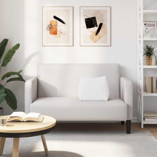 vidaXL Poglavni vzglavnik Bela 45 x 20 x 35 cm blago