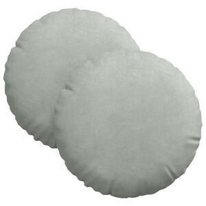 vidaXL Sedežne blazine 2 kos Žamet Svetlo siva &Oslash;30 x 13 cm