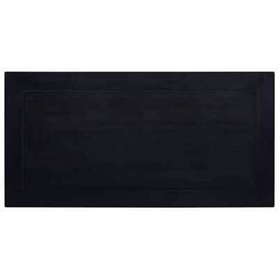 vidaXL Klubska mizica svetlo črna kava 100x50x30 cm trden mahagonij