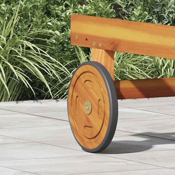 vidaXL Vesoljski Kolesi s kolesom 2 pcs Rjava 20.5 x 20.5 x 2 cm