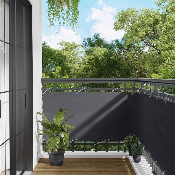 vidaXL Balconska mreža Antracit 75 x 200 cm PU premazan oxford alu
