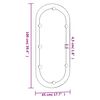 vidaXL Stensko ogledalo z LED lučkami 45x100 cm stekleno ovalno