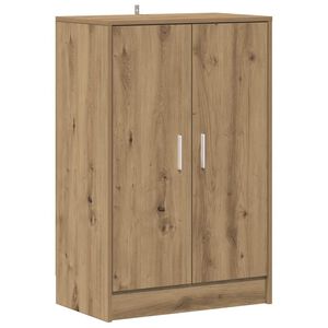vidaXL Omarica za čevlje artisan hrast 60x35x92 cm inženirski les