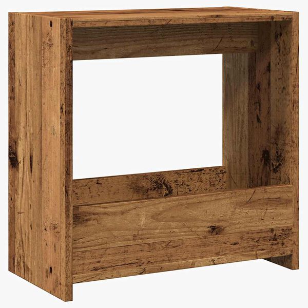 vidaXL Stranska miza Old Wood 50x26x50 cm Inženirski les