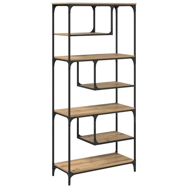 vidaXL Knjižna omara artisan hrast 81 x 36 x 176 cm Konstruiran les