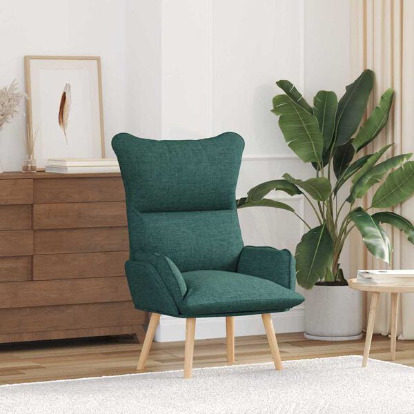 vidaXL fotelj Temno zelena 69 x 74 x 93 cm Sherpa tkanina