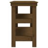 vidaXL Delovna miza medeno rjava 110,5x50x80 cm trdna borovina