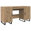 vidaXL Miza artisan hrast Inženirski les 140 x 50 x 75 cm