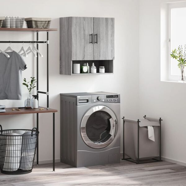 vidaXL Stenska omarica siva sonoma 60x31x70 cm inženirski les