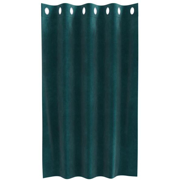 vidaXL Zatemnitvene zavese 2 pcs Temno zelena 140 x 140 cm Žamet