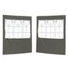 vidaXL Stranska stena zabavnega &scaron;otora 2 pcs 200 x 195 cm Antracit