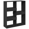 vidaXL Pregrada za prostor črna 100x33x115 cm inženirski les