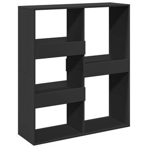 vidaXL Pregrada za prostor črna 100x33x115 cm inženirski les