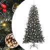 vidaXL Umestno božično drevo Zelena 240 cm PVC, plastika in jeklo