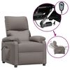 vidaXL Električni naslanjač taupe blago