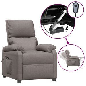 vidaXL Električni naslanjač taupe blago