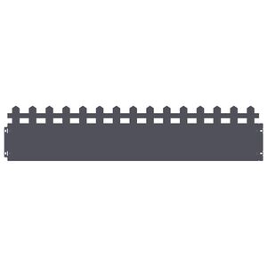 vidaXL Robniki za trato 10 kos 103 x 0,05 x 22 cm Jeklo Antracit