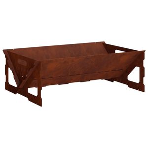 vidaXL Ogenj Rjav 60 x 40 x 20 cm Vremensko odporno jeklo