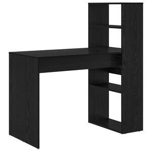 vidaXL Miza Črna Orehovina Inženirski les 113 x 54 x 120 cm