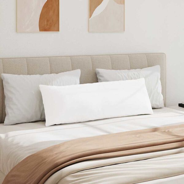 vidaXL Blazine za kavč 2 pcs Bela 120 x 40 cm blago