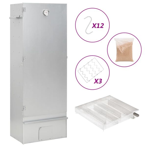 vidaXL Pečica za dimljenje z generatorjem hladnega dima pocink. jeklo