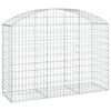 vidaXL Obokana gabionska ko&scaron;ara 150x50x100/120 cm pocinkano železo