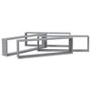 vidaXL Stenske kockaste police 4 kosi sive sonoma 100x15x23 cm