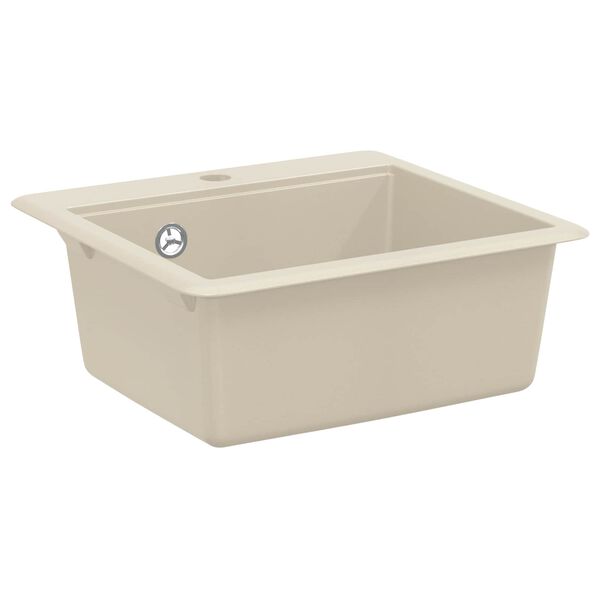 vidaXL Umivalnica Bež 470 x 440 mm Granit