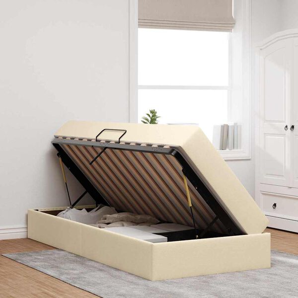 vidaXL Postelja z dodatnim prostorom za shranjevanje in vzmetnico